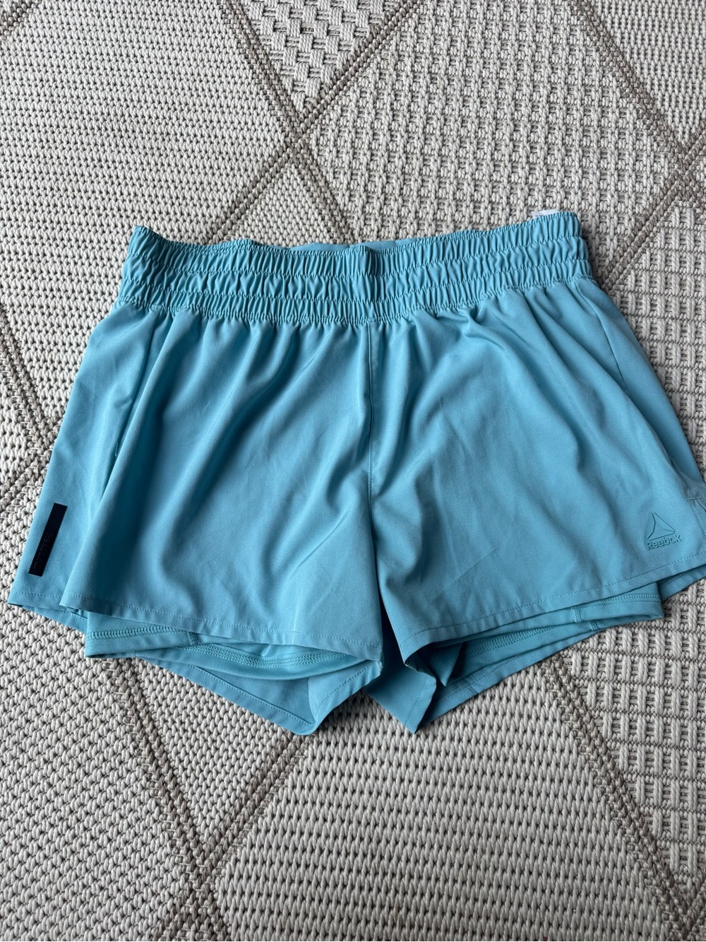 Teal REEBOK Women's Athletic Shorts with Elastic Waistband medium